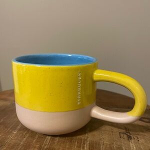 Starbucks Vibrant Yellow and Blue Mug